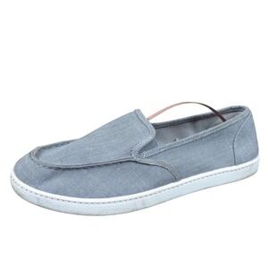 Time And Tru Mens Slip On Loafers Size 9.5 Gray Canvas Casual Comfort Shoes‎